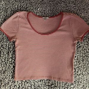Charlotte Russe Striped Ringer Tee